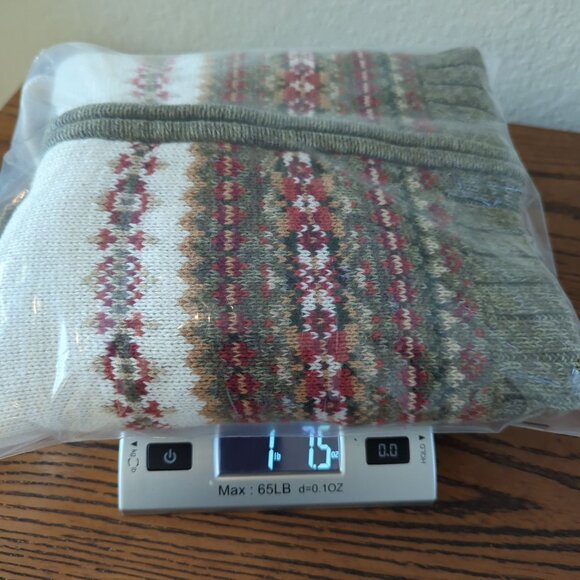 Tiara International Wool Blend Nordic Vintage‎ Sweater With Full Zip sz L - Picture 14 of 14